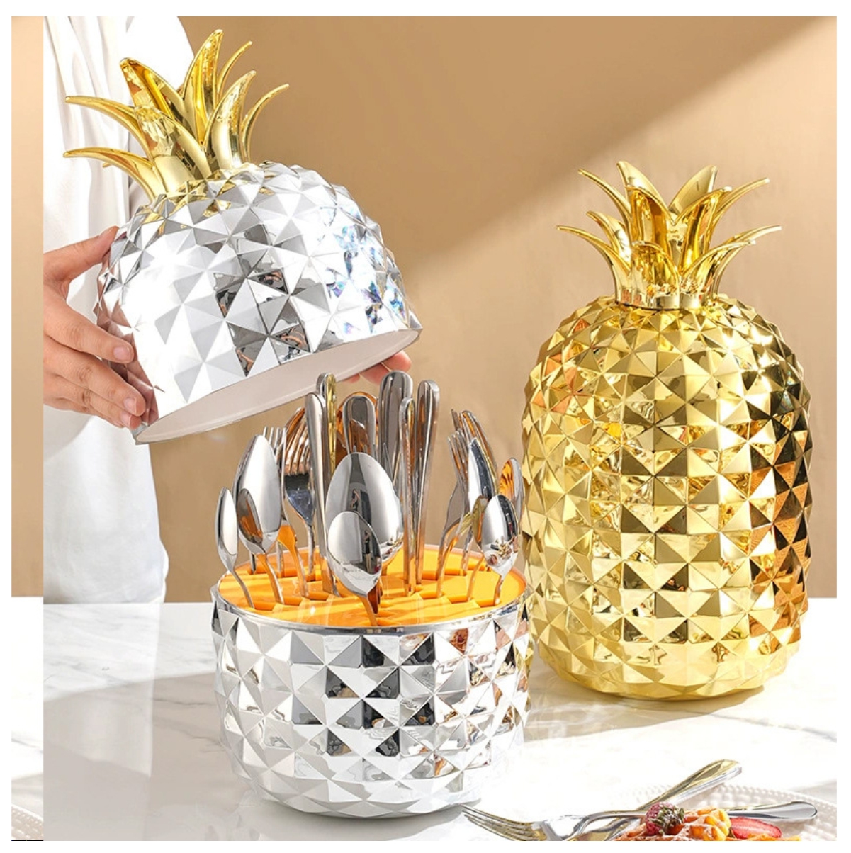 SET CUBIERTOS PIÑA X24 ACERO INOXIDABLE